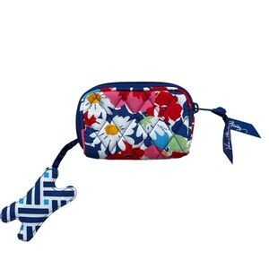 Vera Bradley Red and Blue Floral Wristlet Bag